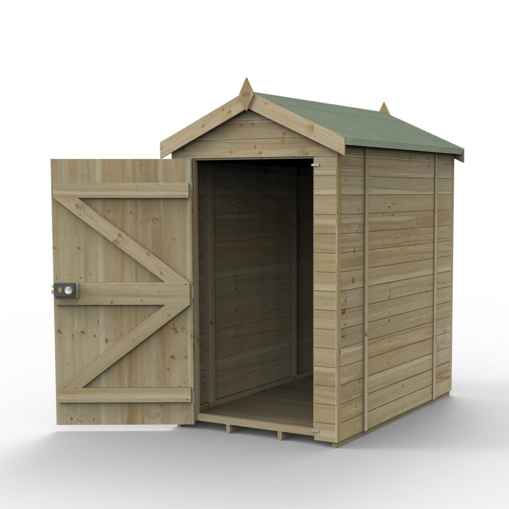 Timberdale 6×4 Apex Shed No Window with Installation 5013053195987 2